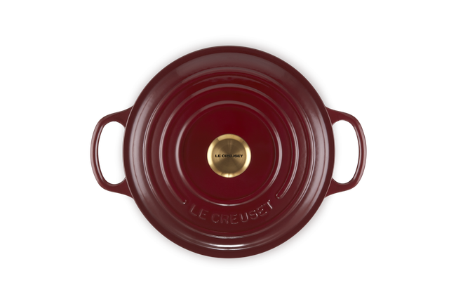 Le Creuset Cast Iron Signature Round Casserole 22cm RhoneGarnet image number 4